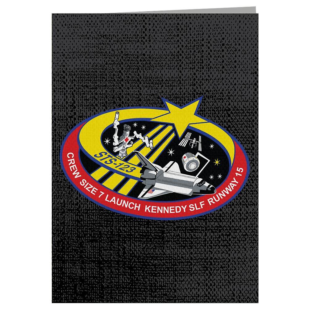 NASA STS 123 Space Shuttle Endeavour Mission Patch Greeting Card