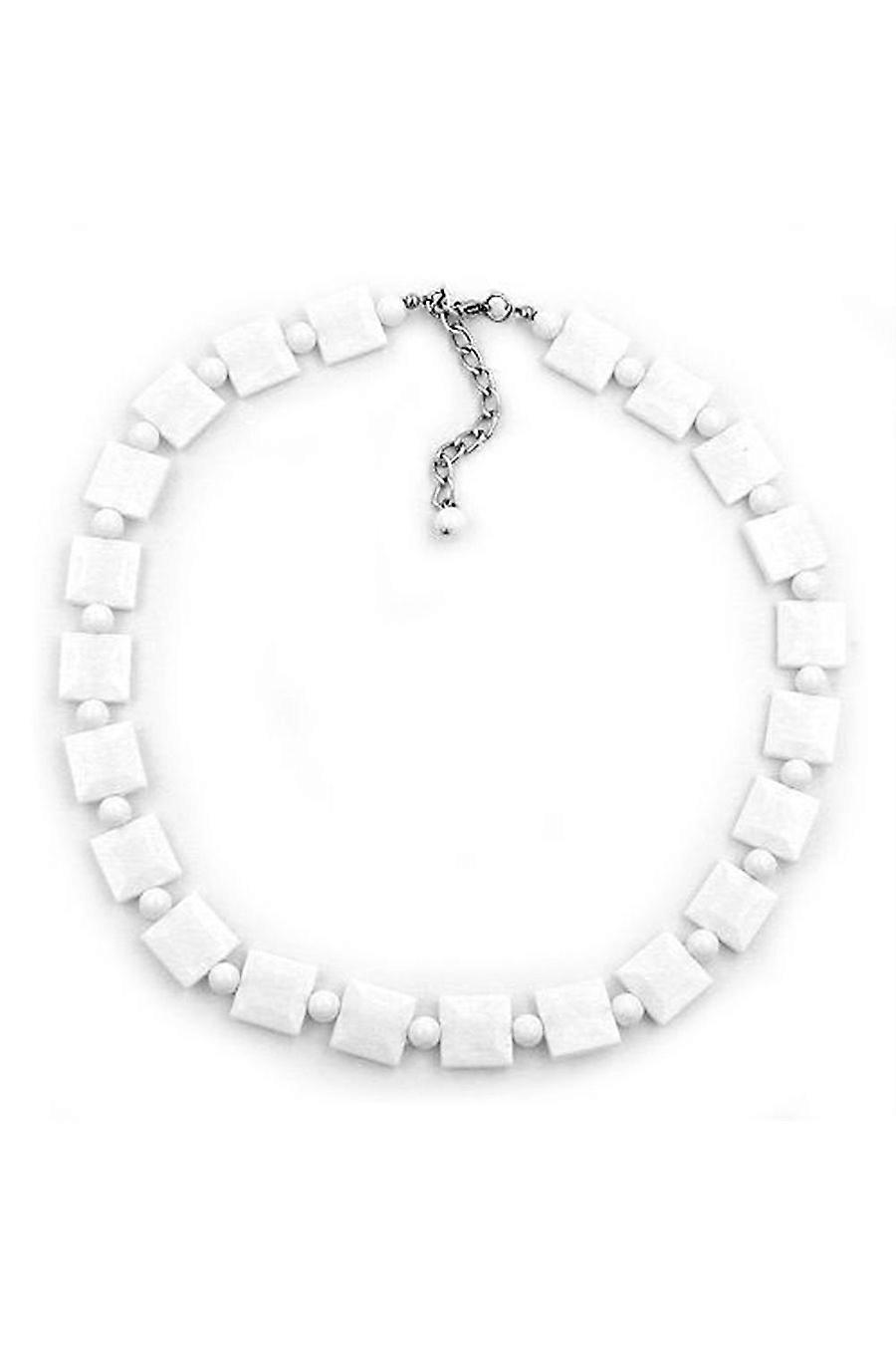 Necklace Tetragonal Beads White - Gl01902