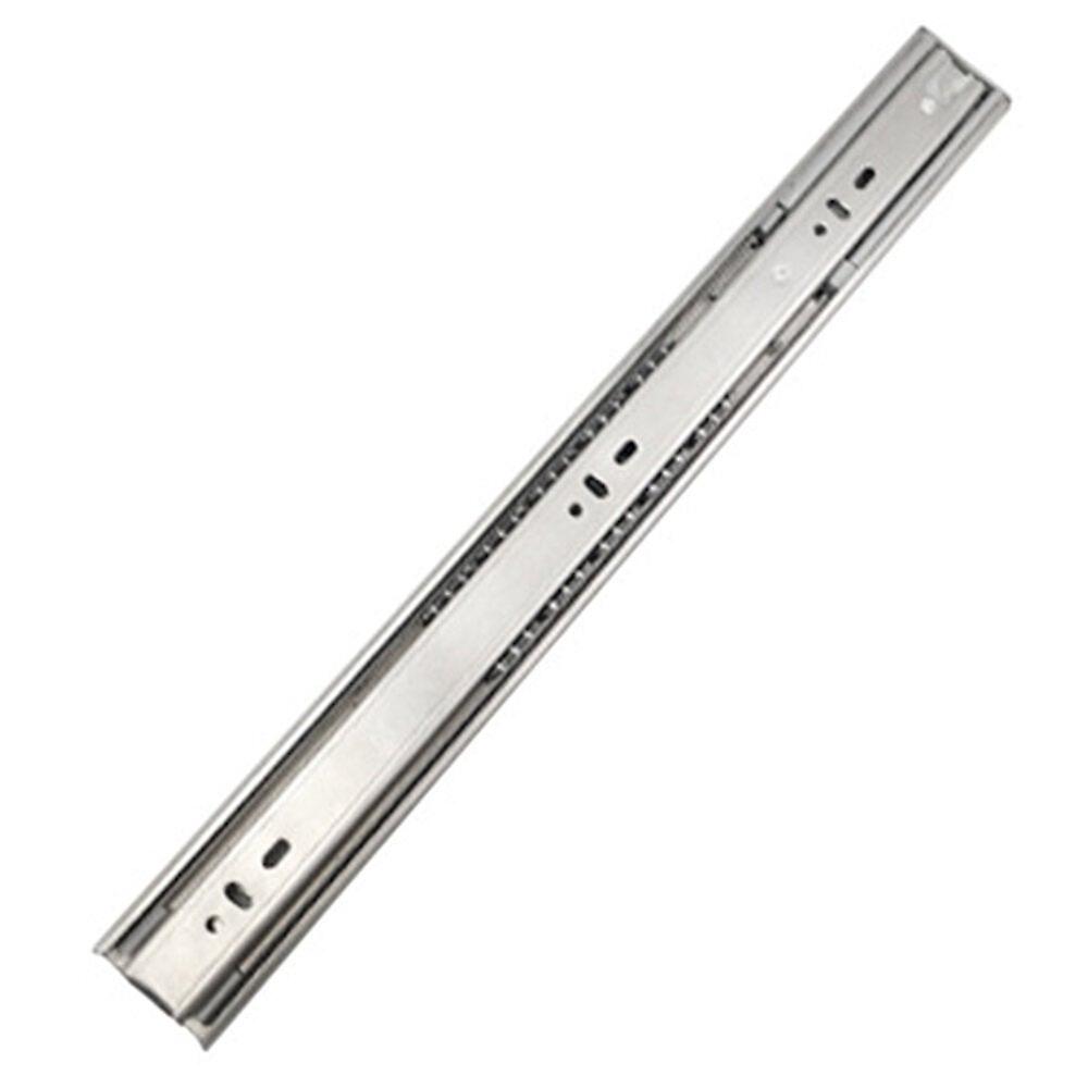 Cabinet Damping Slide Rail Three-section Thickened Stainless Steel Guide Drawer Buffer Mute Side