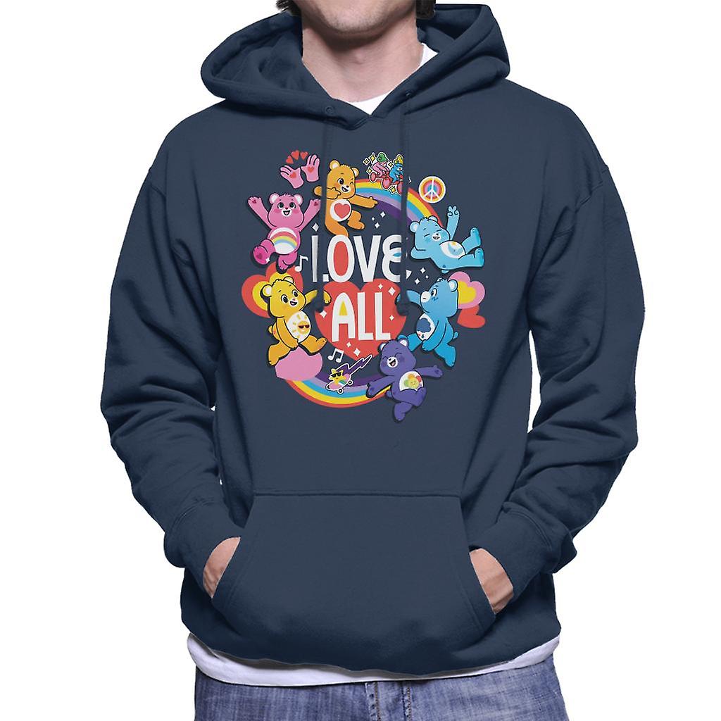 Cuidado Osos Desbloquear El Amor Mágico Todos los Hombres de Texto Blanco's Sudadera con capucha