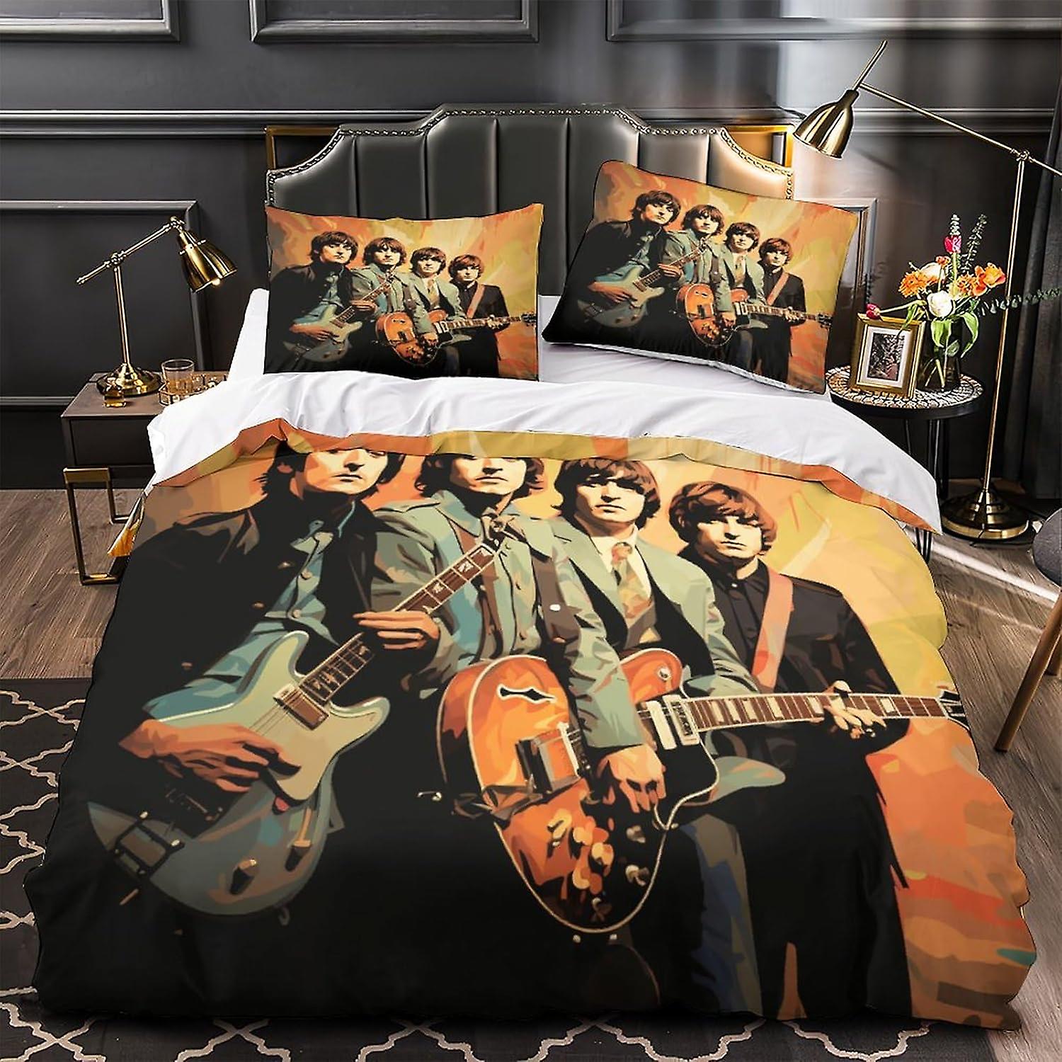The Beatles Duvet Cover Soft Microfiber Bedding Set 3d Print Rock Band 