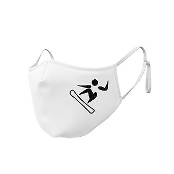 Veeki 10 PCS  Face Masks, White Winter Sports Cotton Mask Ski Skating Warm Windproof Face Mask Adult Cloth Mask, Breathable Non-wovenE