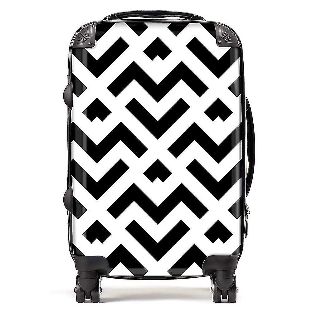 Black And White Abstract Pattern Suitcase