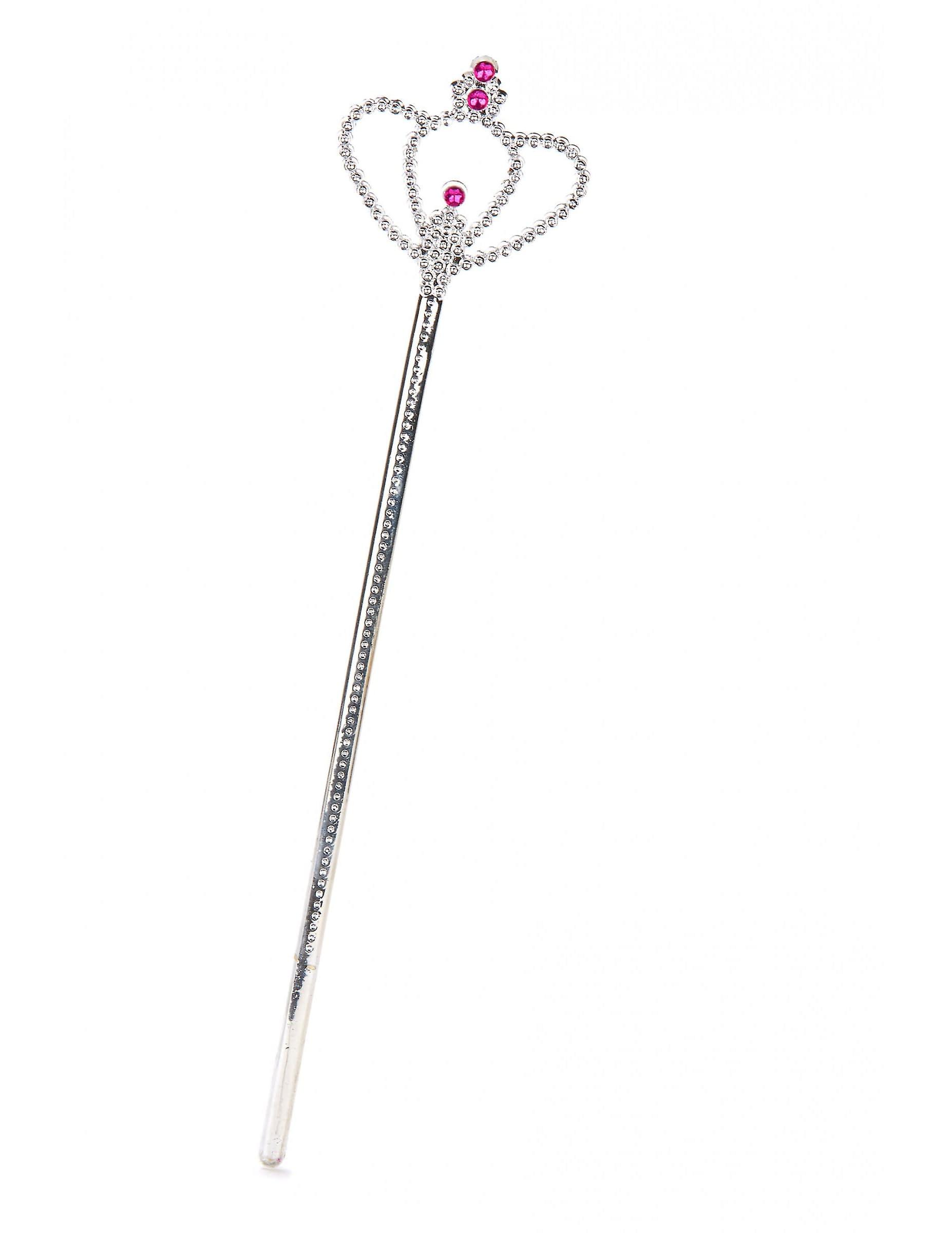 Silver princess wand adult and child silver princess