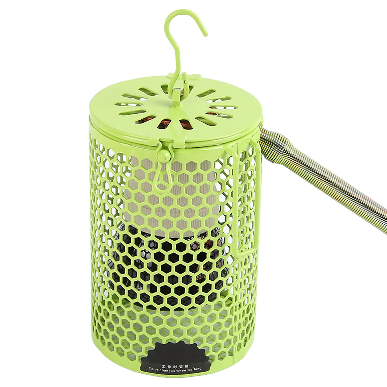 Reptile Heat Lamp Multifunction Ceramic Reptile Heat Lamp Bulb with Lampshade for Reptiles Frogs Hamsters Chicks 100W EU Plug 220-240V 