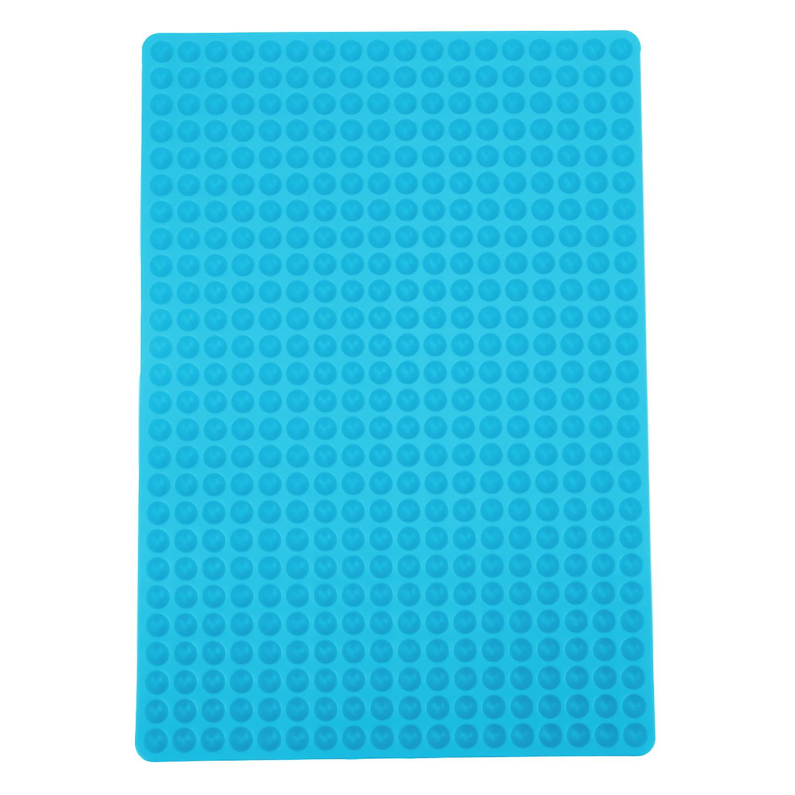 Mini Dog Food Baking Silicone Mould Hemispherical Dog Biscuit Baking Mould Hemispherical Bakeware MatBlue 