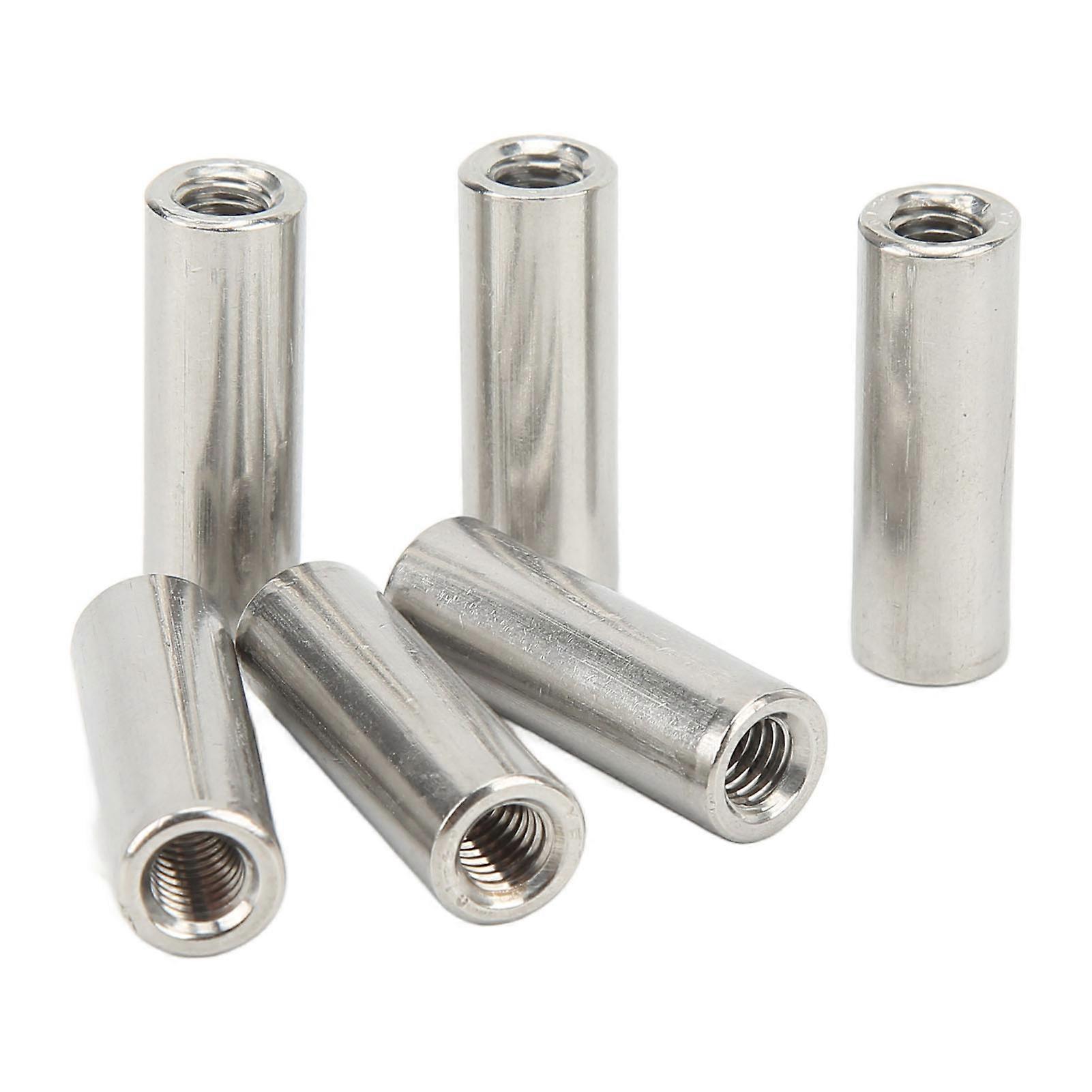20Pcs M6 Female Thread Coupling Nut Practical Rustproof Stainless Steel Maintenance Coupling Nut Kit 