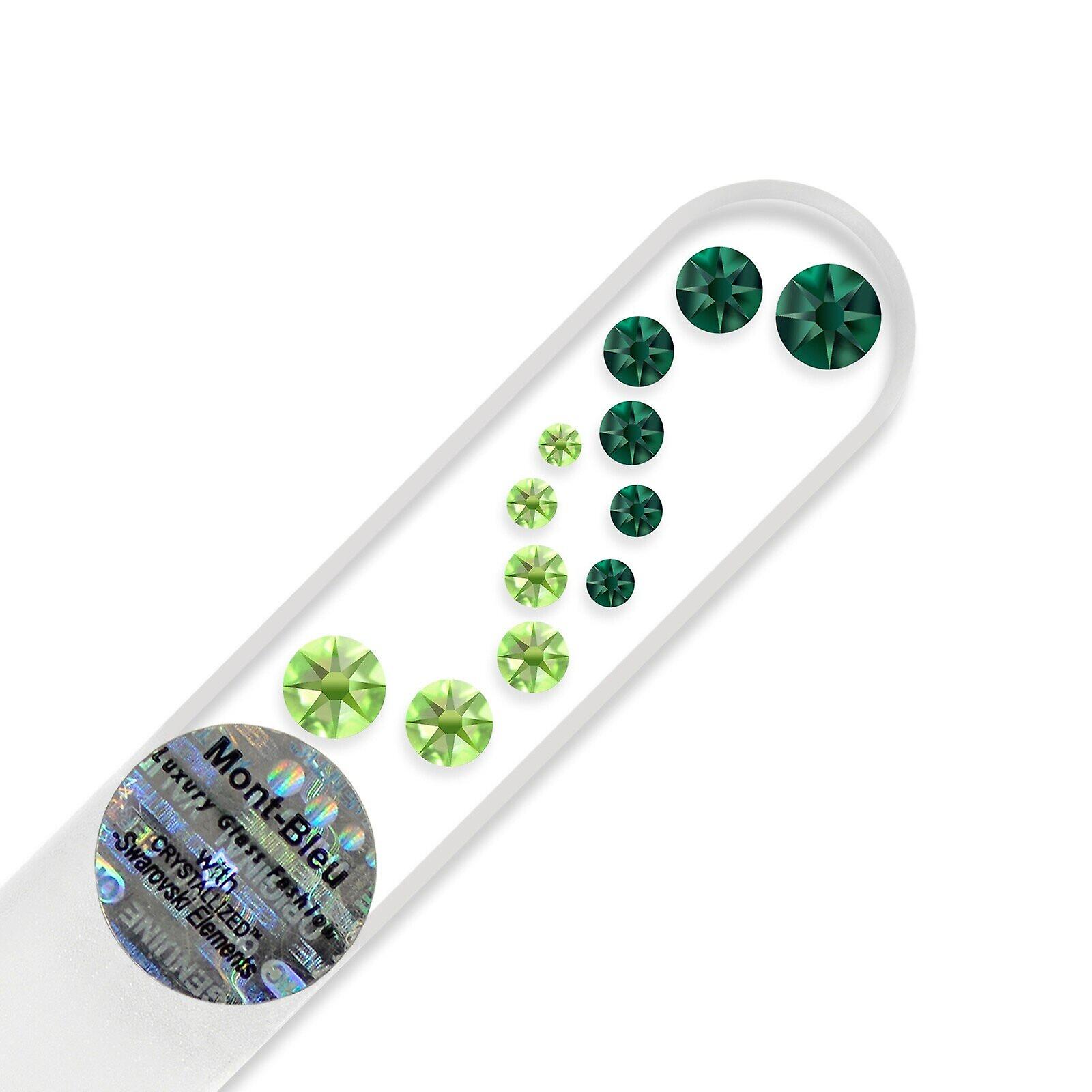 Small nail file with crystals WA-S1-6 - Emerald - Peridot