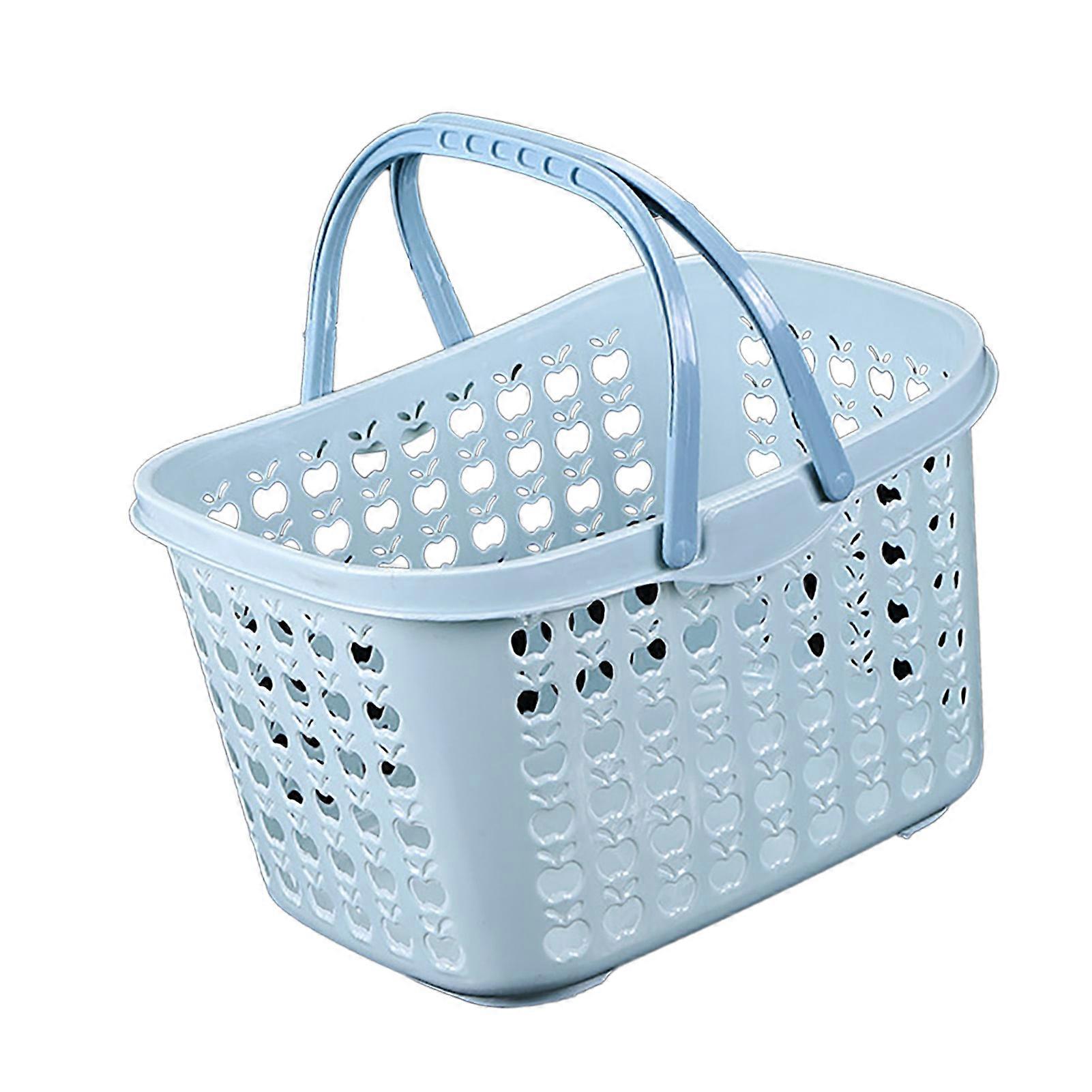 Plastic Hand Basket Large Capacity Stable Support Portable Picnic Basket Beer Basket for Outdoor Parties Camping