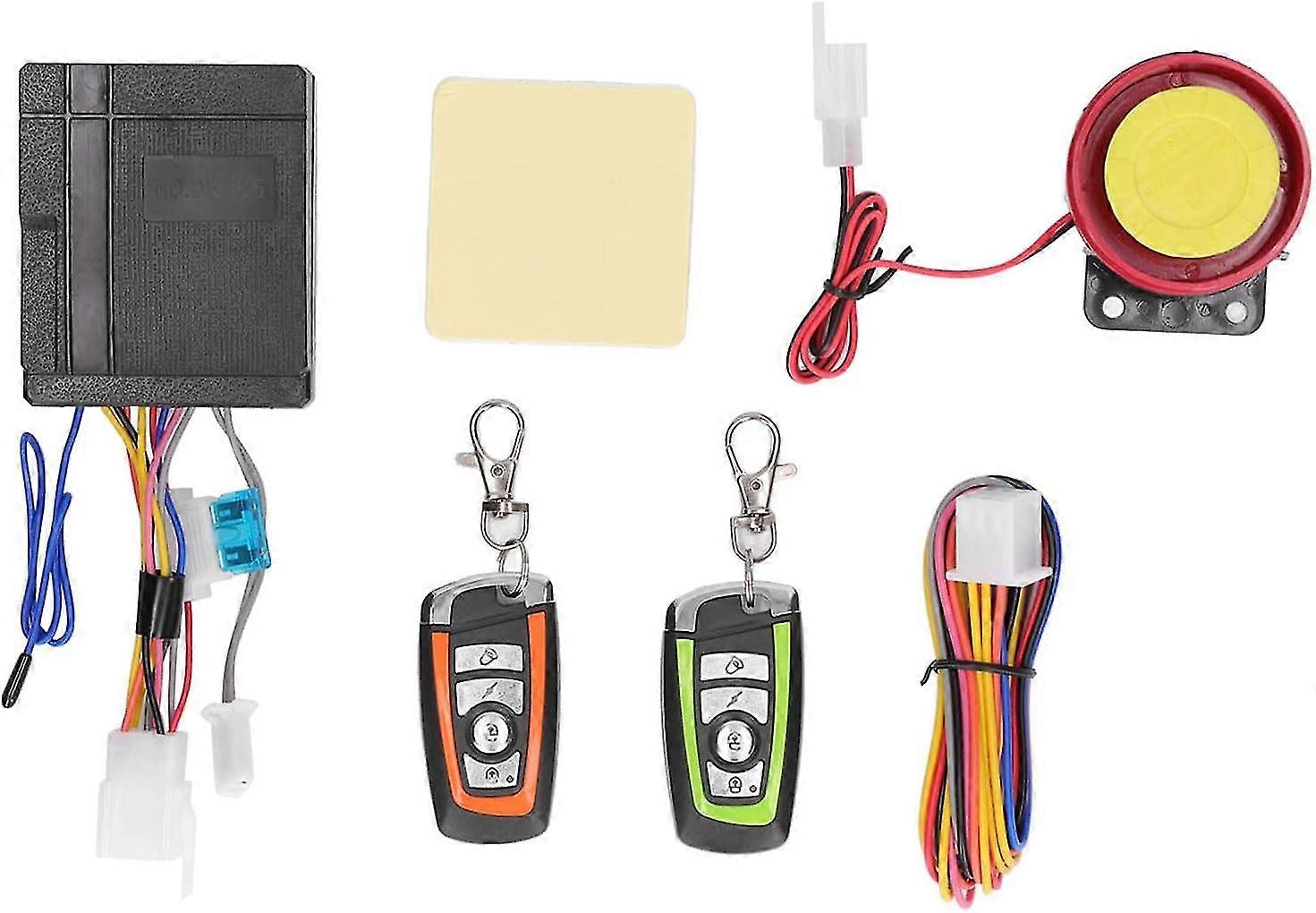 KIMISS Motorcycle Alarm System - 12V Security Anti-Theft with 2 Remote Control