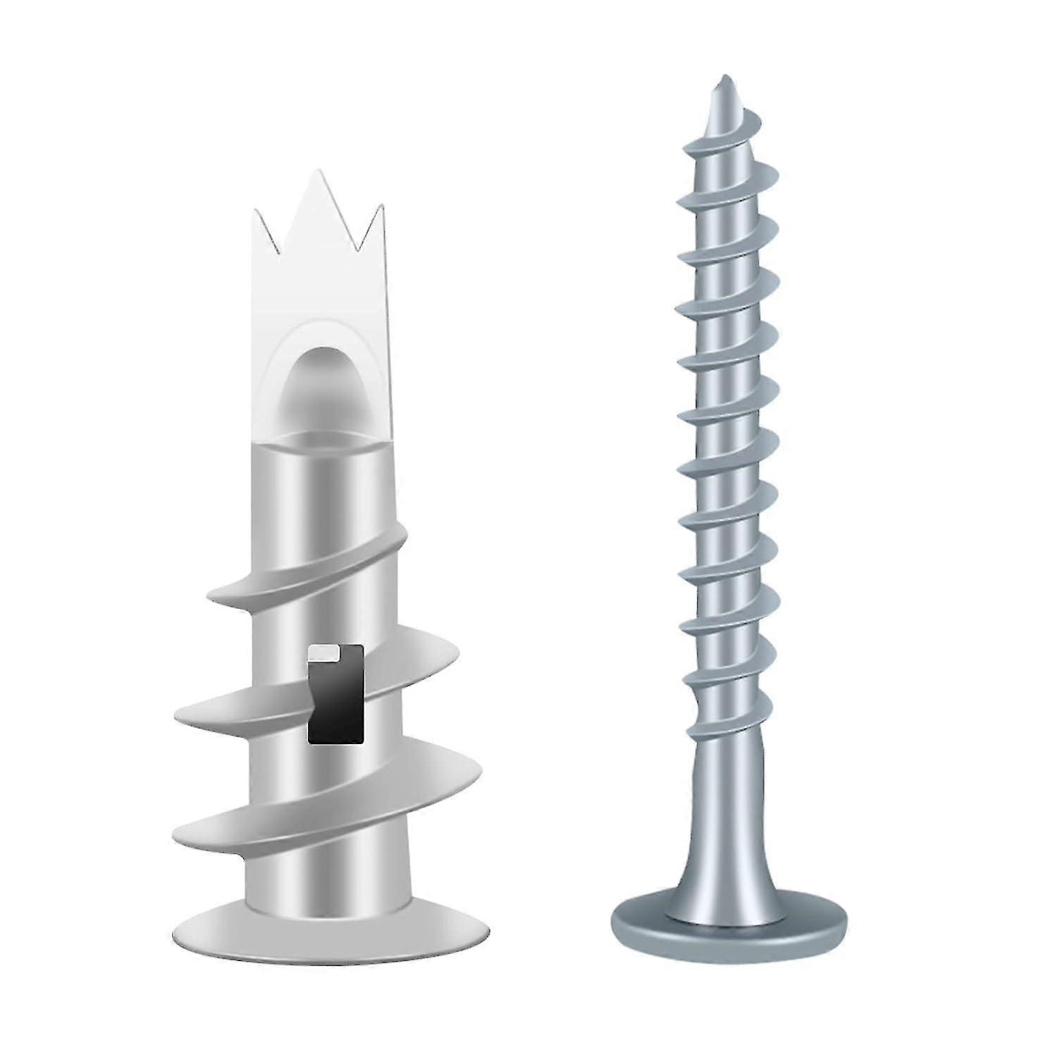 100pcs Metal Screws And Anchors, Plasterboard Anchor, Self Drilling Anchor, Plasterboard Anchor With Screw