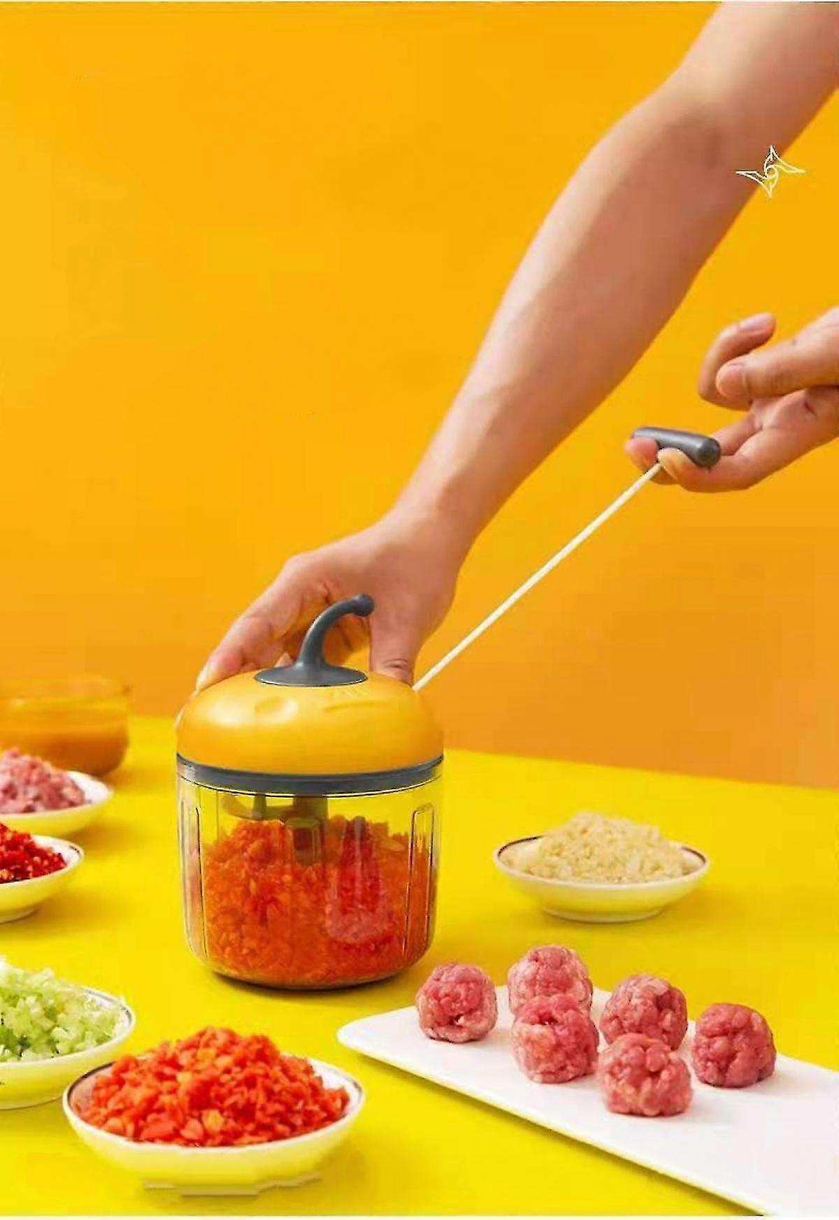 Manual Food Chopper Pull String,onions Slicer Cutter Dicer,garlic Slap ...