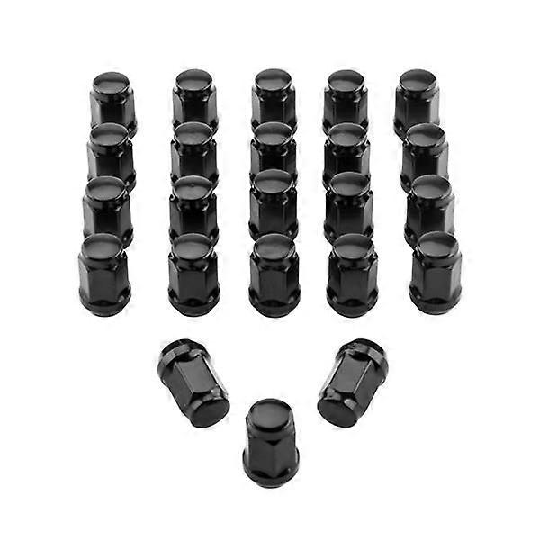 23pcs Bulge Acorn Lug Nuts 1/2"~20 Closed End for Dodge Durango Dakota Jeep Black 65140
