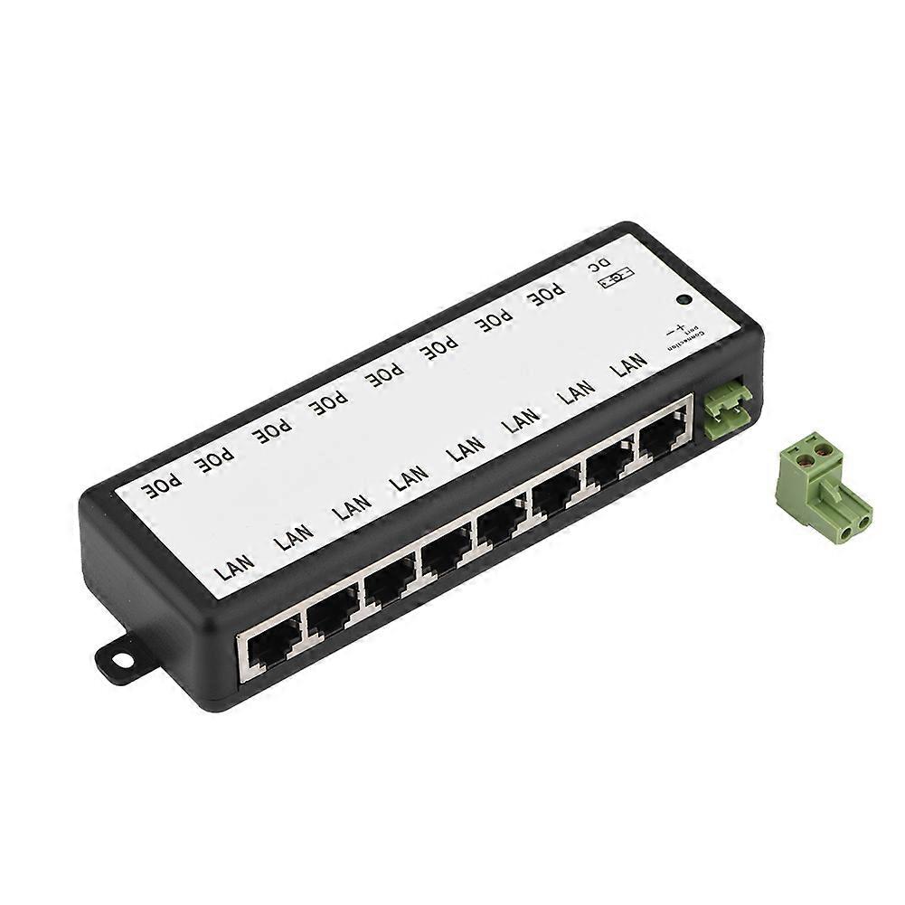 8 Channel POE Power Supply Module POE Injector Ethernet Adapter for IP Camera 802.3af Device