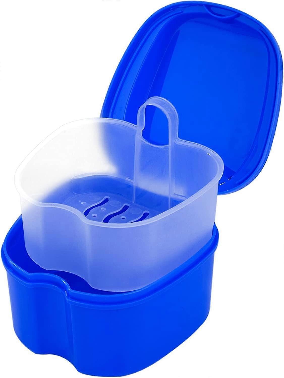 Denture Bath Box Orthodontic Teeth Retention Box Plastic Denture Bath Box Denture Cleaning kit Conta