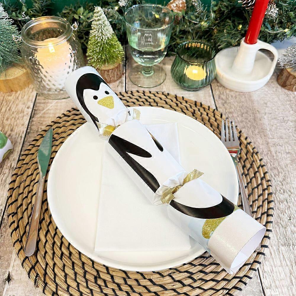 Racing Penguin Themed Cracker Set – 6 Units of 13-Inch Fun Party Crackers for Festive Celebrations