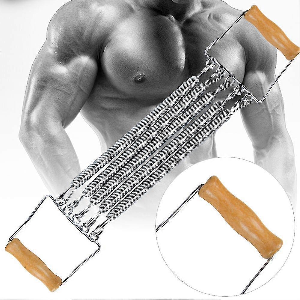 Trähandtag avtagbar fjäder bröst expander muskel fitness utrustning