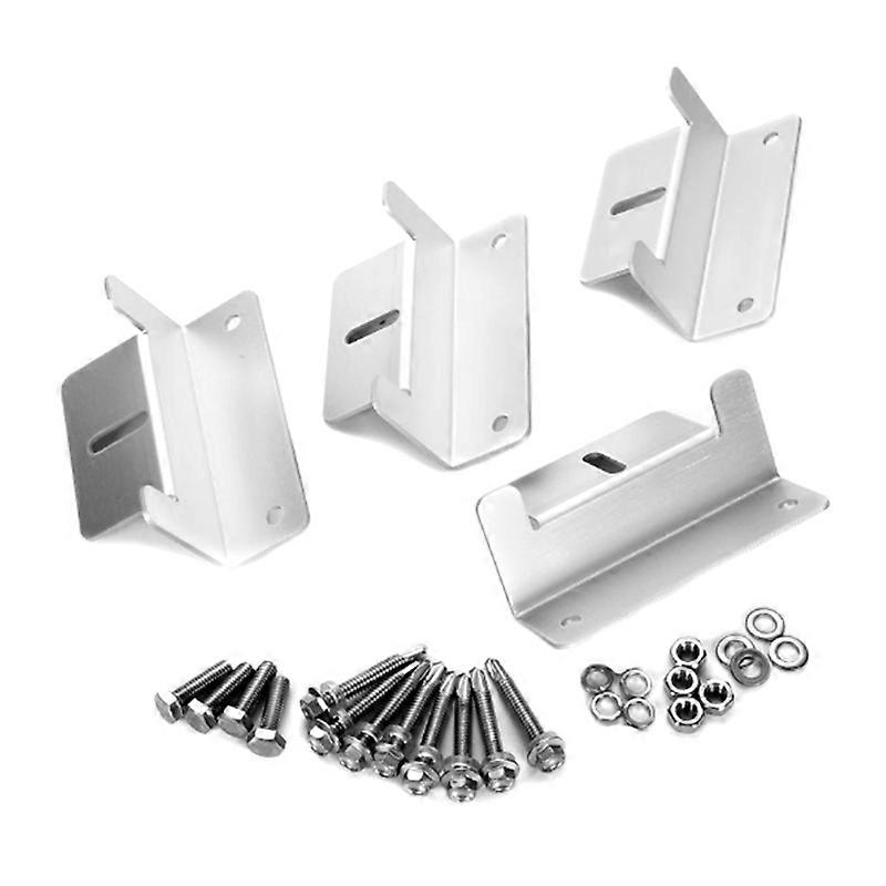 4 Pcs Aluminium Alloy Z Shape Brackets Solar Panel Mounting Brackets Set