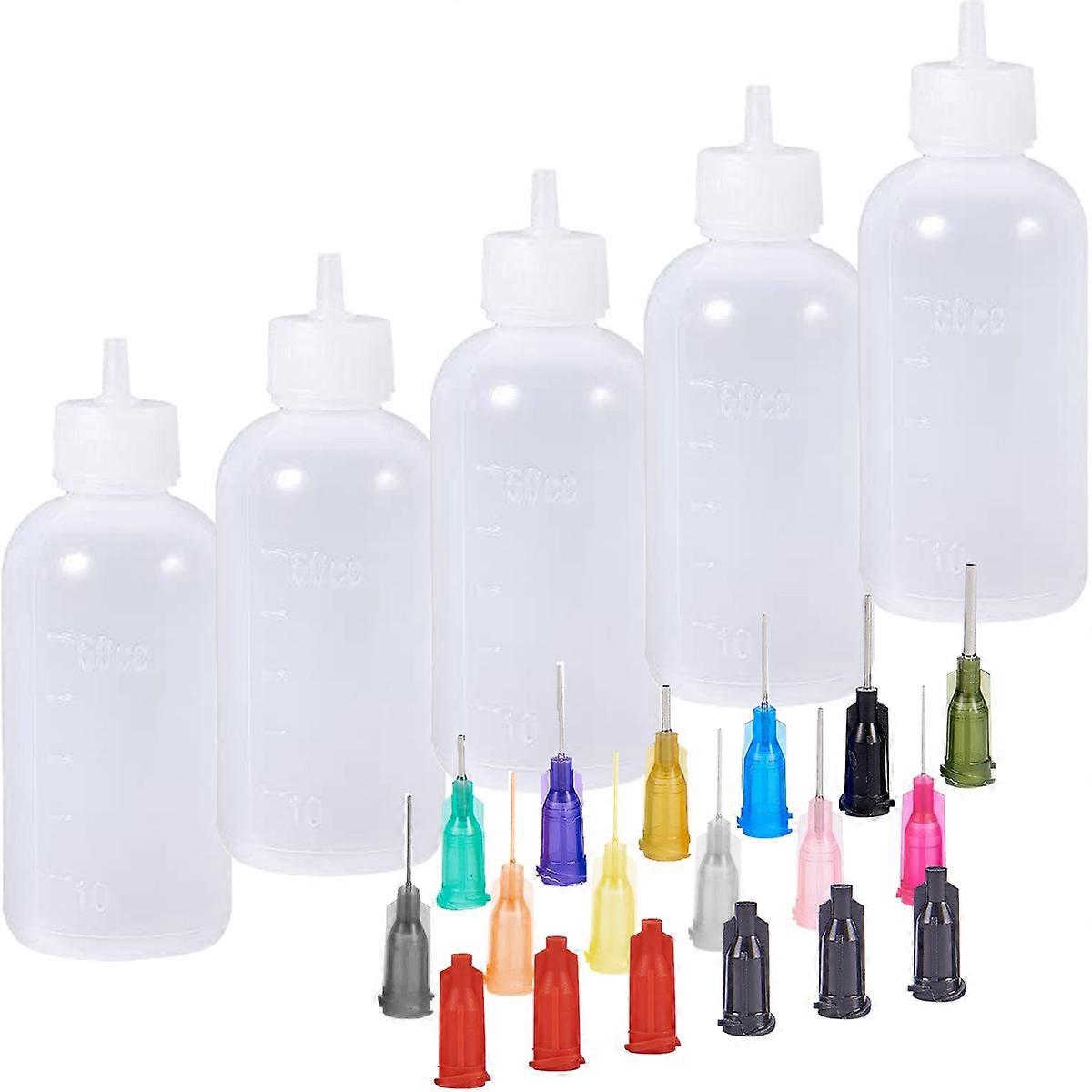 Sunrain 8-pack Multipurpose DIY Precision Tip Applicator Bottle Set, Ultra Fine Needle Tip, Självhäftande Applikator Squeeze Flaskor kompatibla med DIY Q