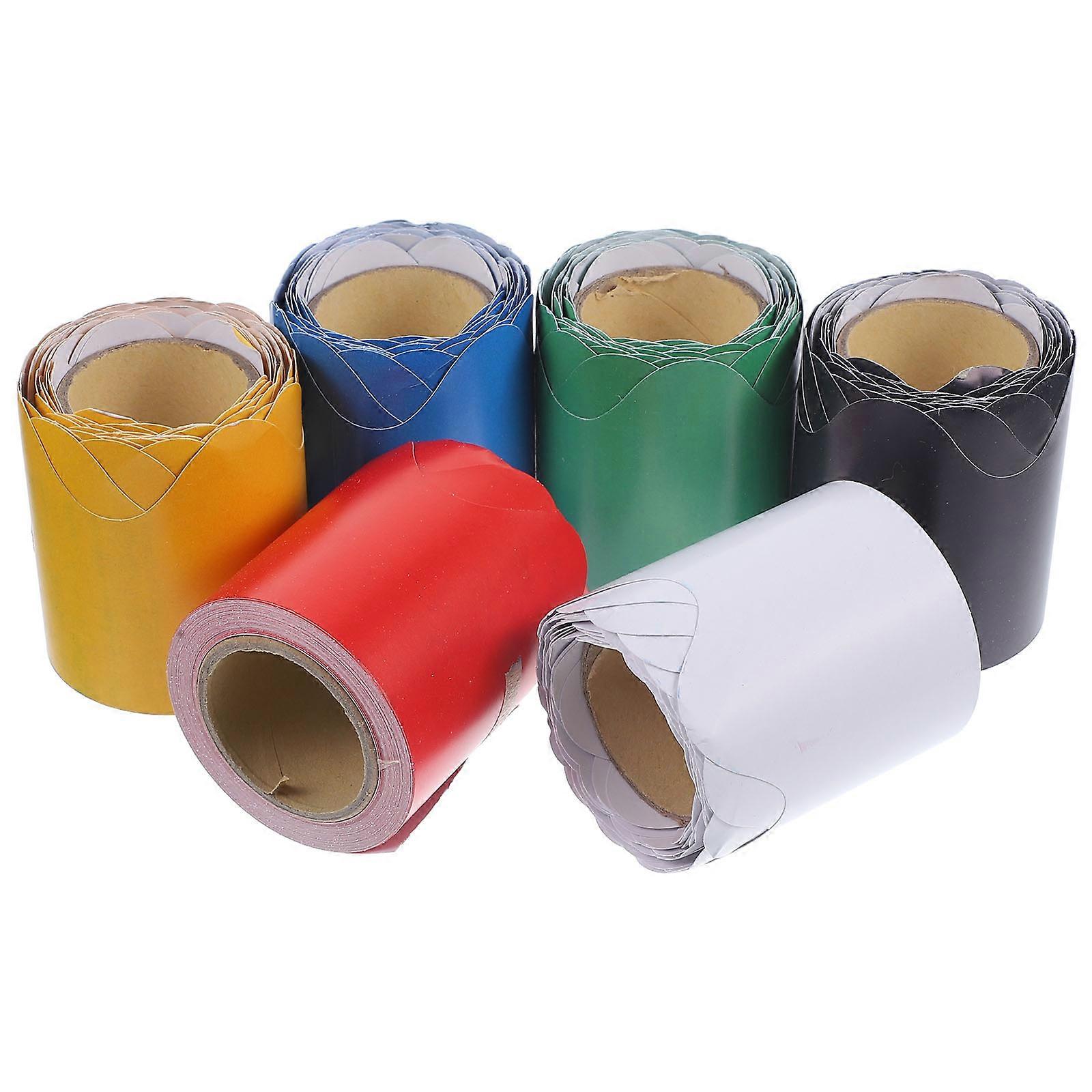 6 Rolls of Classroom Bulletin Board Borders Decorative Border Decors Wave Border Trims