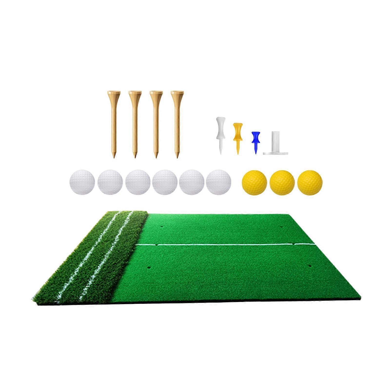 Golf Hitting Mat Portable Home Use with Balls Professional Matting Swing Mat
