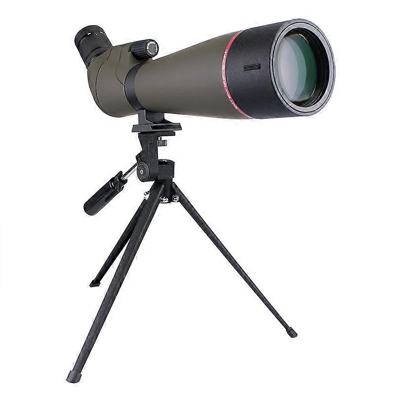 Military Green Bird Watching Telescope - Sv13 With 20-60x Magnification, 80mm Objective Lens, Waterproof And Phone Clip