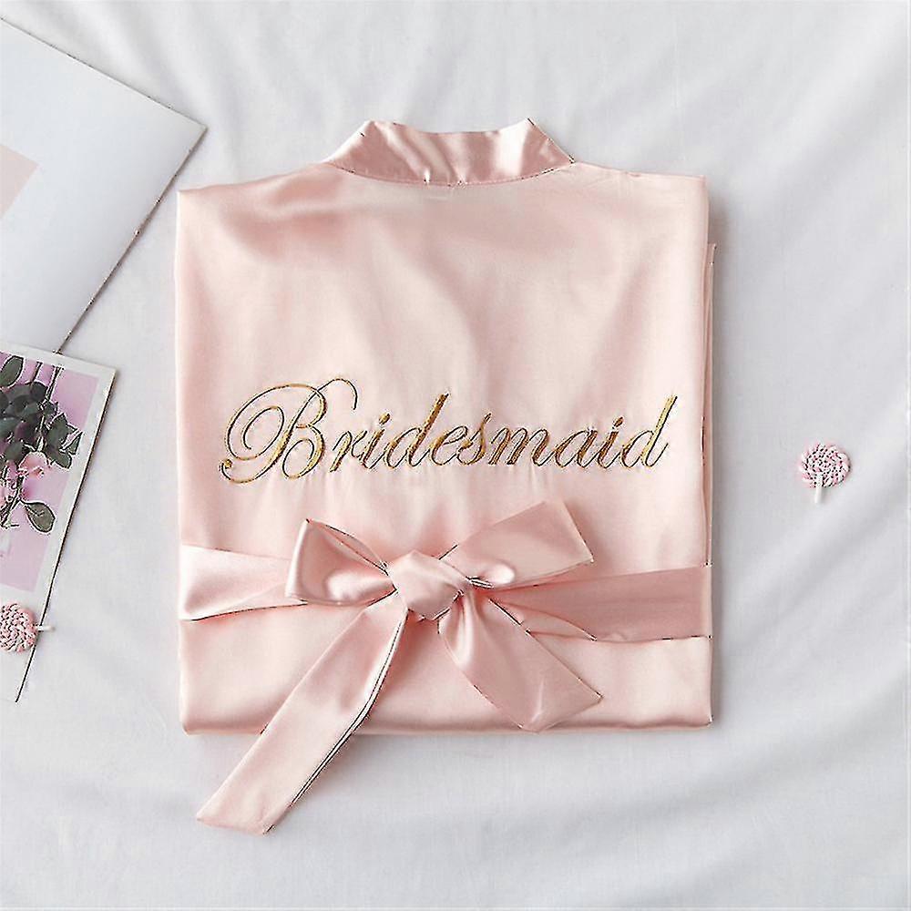 Kadın Nedime Bornozları Kısa Kimono Robe Nedime Sabah Elbiseleri Düğün Partisi Için-yvan