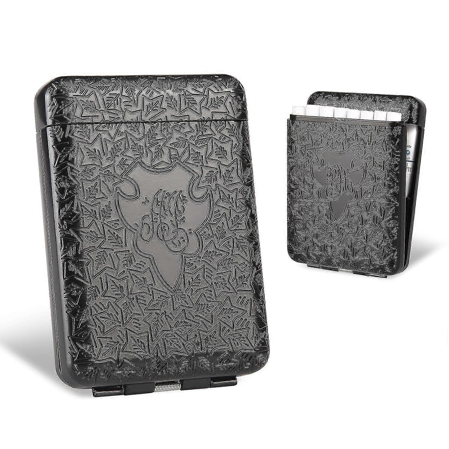 Vintage Weed Zigarettenetui - Zigarettenhalter aus Metall, Peaky Blinders Box für 16 King Size 84mm Zigaretten, einzigartige Geburtstagsgeschenke (...