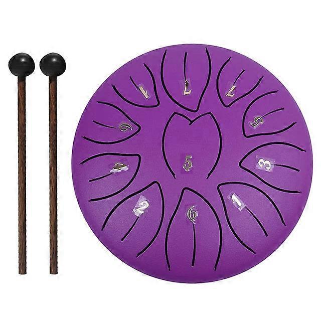 6 Inch 11 Notes Steel Tongue Handpan With Bag Drum Mallets Percussion Instruments For Yoga Meditation