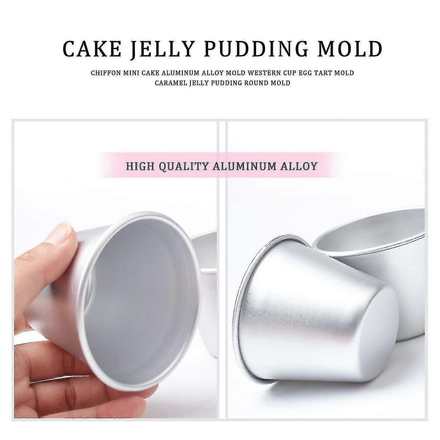 10 pack pudding moulds, mini pudding basins, aluminum baking cups nonstick muffin tin dariole moulds egg mold cups ruikalucky