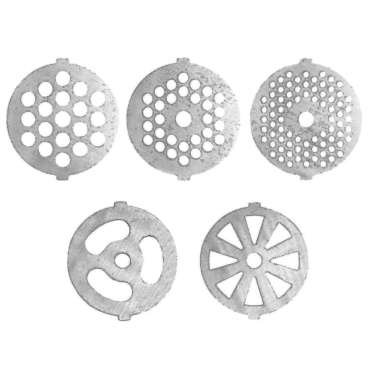 5 قطعة الفولاذ المقاوم للصدأ اللحوم مفرمة لوحات أقراص للأغذية المروحية وقطع غيار ماكينات مفرمة اللحوم ج