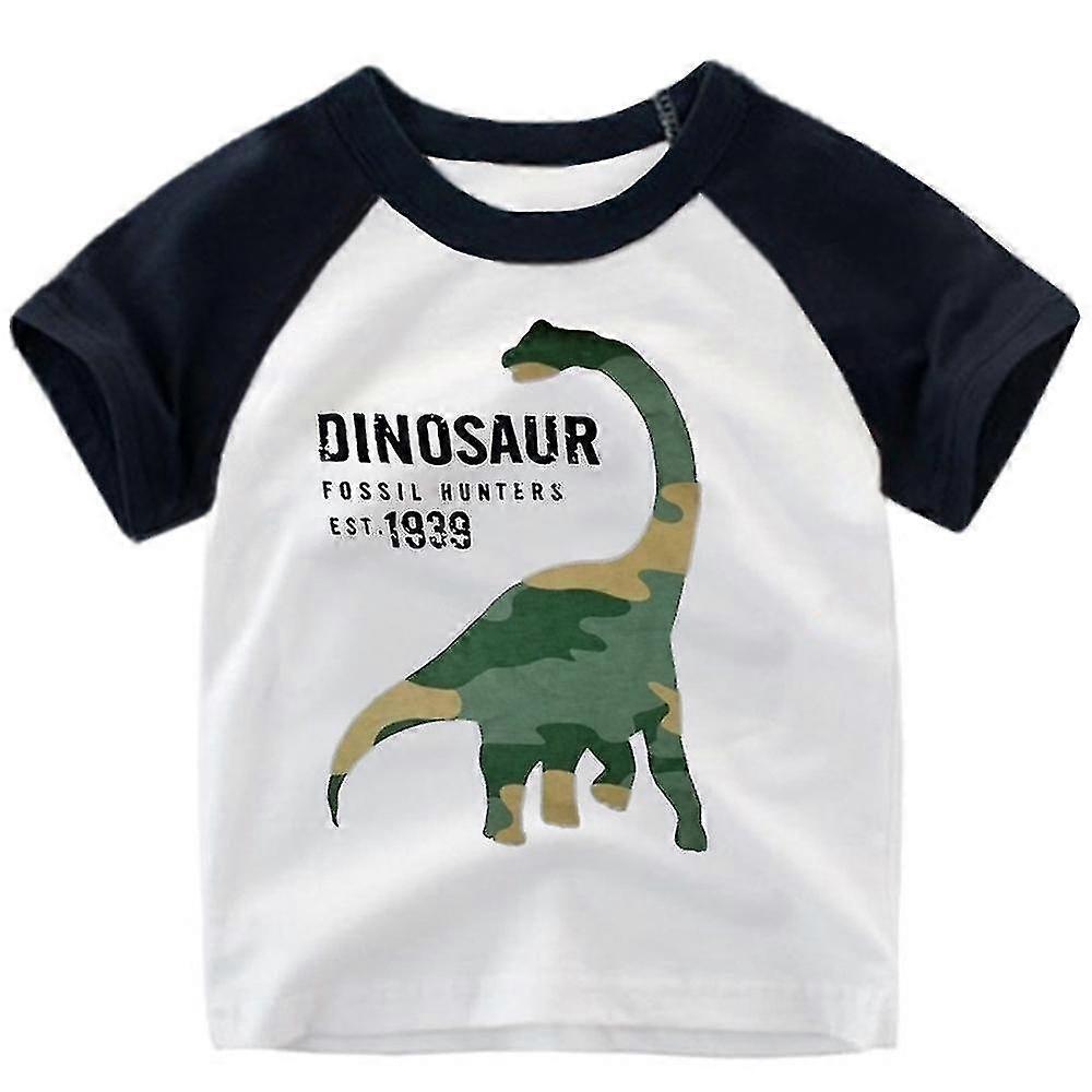 Barn Pojkar Flickor Tryckt Rundhals T-shirt Toppar Sommar Casual Semester Strand Tee -NMAOV
