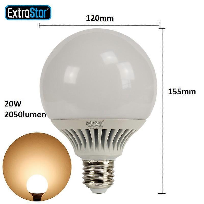 20W LED G120 Ball Bulb, E27 3000K