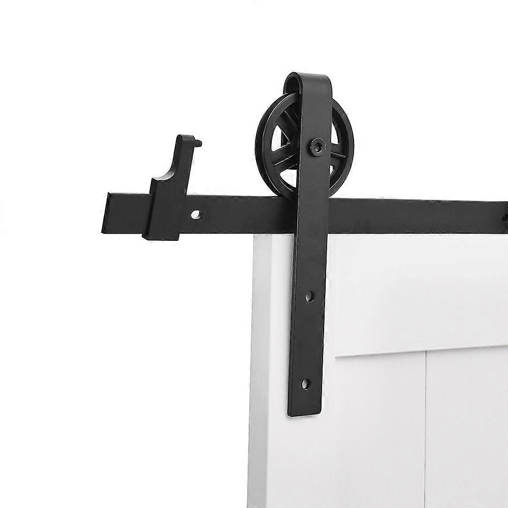 Rustic Barn Door Hardware Kit with Wheel Rollers 6.6ft