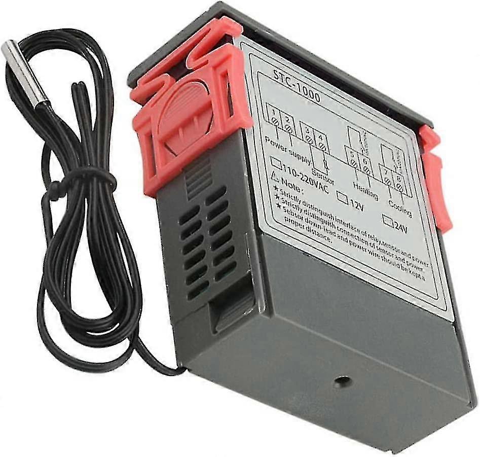 Temperature Controller Digital 110v-220v Temperature Controller Gas/temperature Detector-digital Temperature Control(1pc, Black Gray)