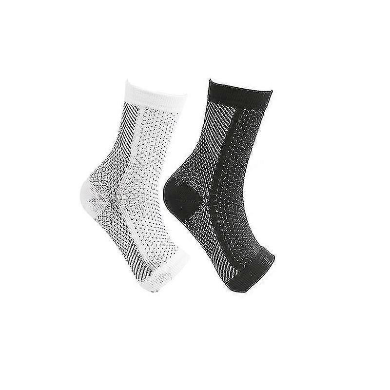 2pairs Neuropathy Compression Socks Ankle Arch Support Protect Socks From Guanzai