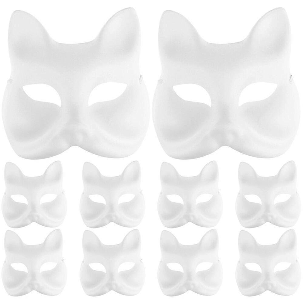 10pcs Fox Mask Blank Masquerade Able Blank Up Masks