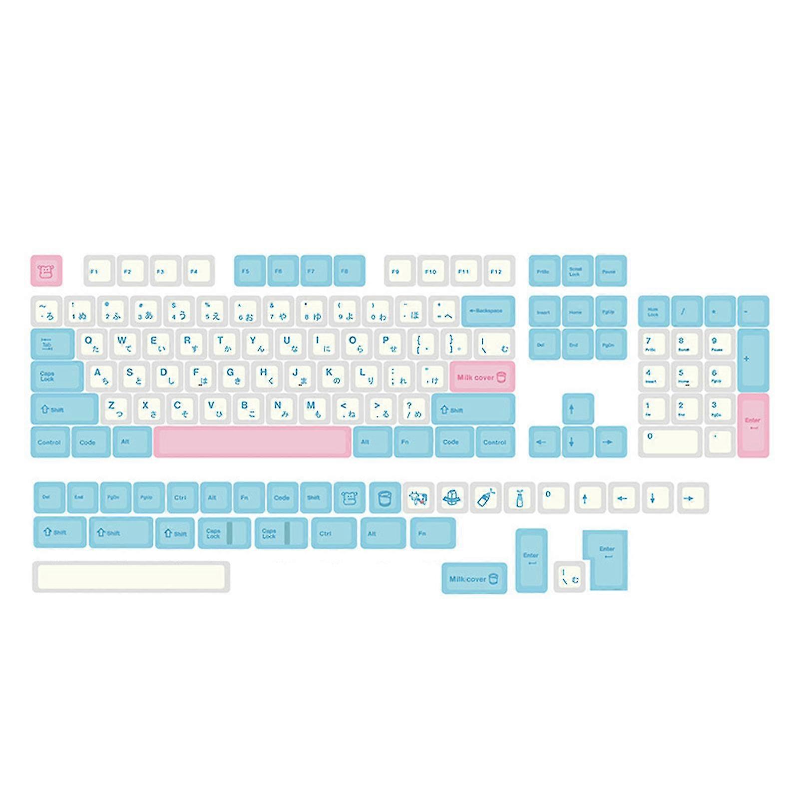 137 Keys Pbt Keycaps Xda Profile Dye Sub Milk Cover Japanese Keycap For Cherry Mx Switch Gaming Mechanical Keyboard