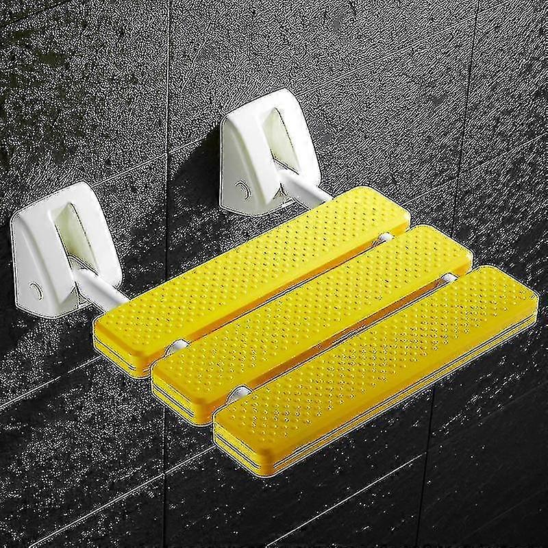 Folding Wall Shower Seat Wall Mounted Relax Shower Chair Solid Seat Spa Bench