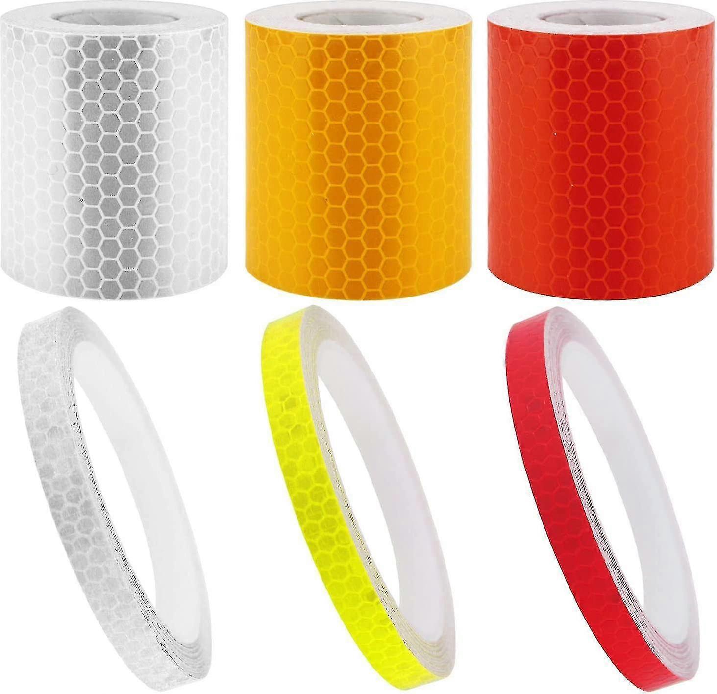Ruban réfléchissant 6pcs Ruban réfléchissant auto-adhésif Ruban réfléchissant auto-adhésif