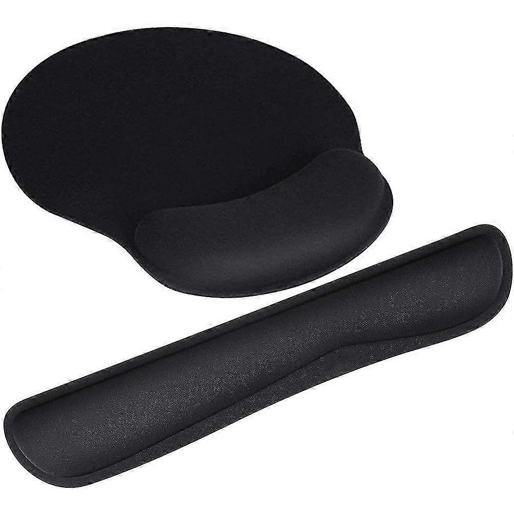 Mouse Pad And Keyboard Wrist Rest Set Ergonomic, Memory Foam