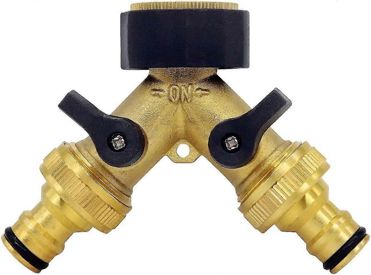 2 Way Brass Water Tap, Garden Hose Diverter