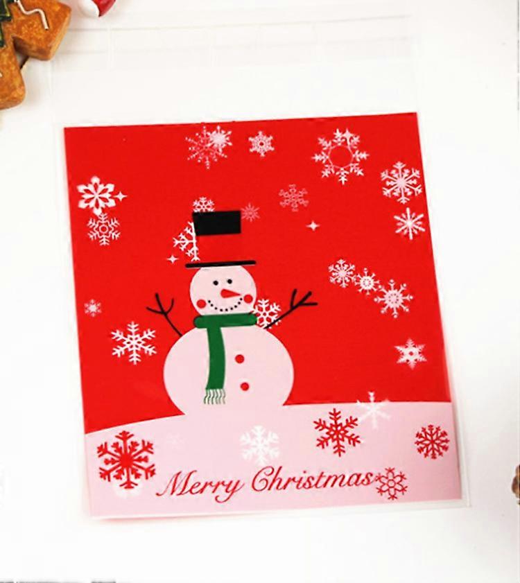 100pcs Christmas Candy Cookie Packaging Bag