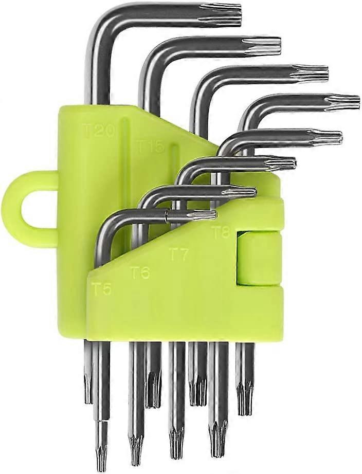 Offset Torx Wrenches, 8 Piece Torx Allen Wrench Kit, Star Screwdriver T5 T6 T7 T8 T9 T10 T15 T20, Wrench Sets Hand Tools Torx Hex Wrenches