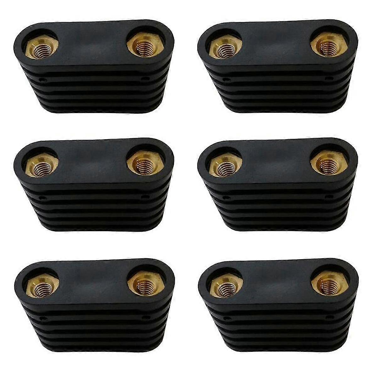 6stk Windsurfing Sort Plast 2-hullers Footstrap Insert Windsurf Board Footstrap Udskiftning Surfboa