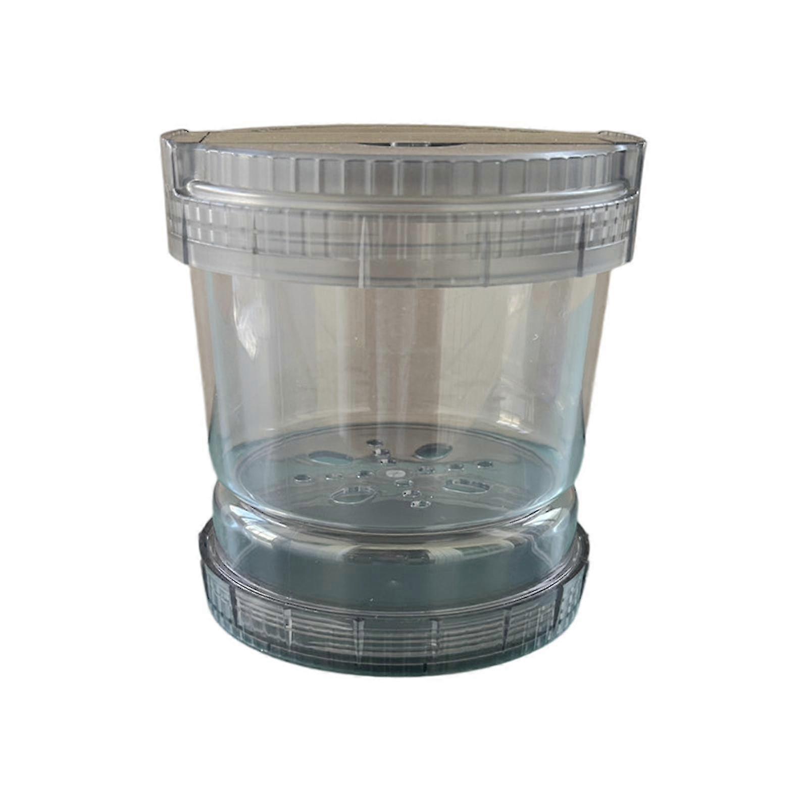 Pickle Jar Sealed Lid 50oz With Fork Kimchi Jar For Onions Mushrooms Carrots Light Gray