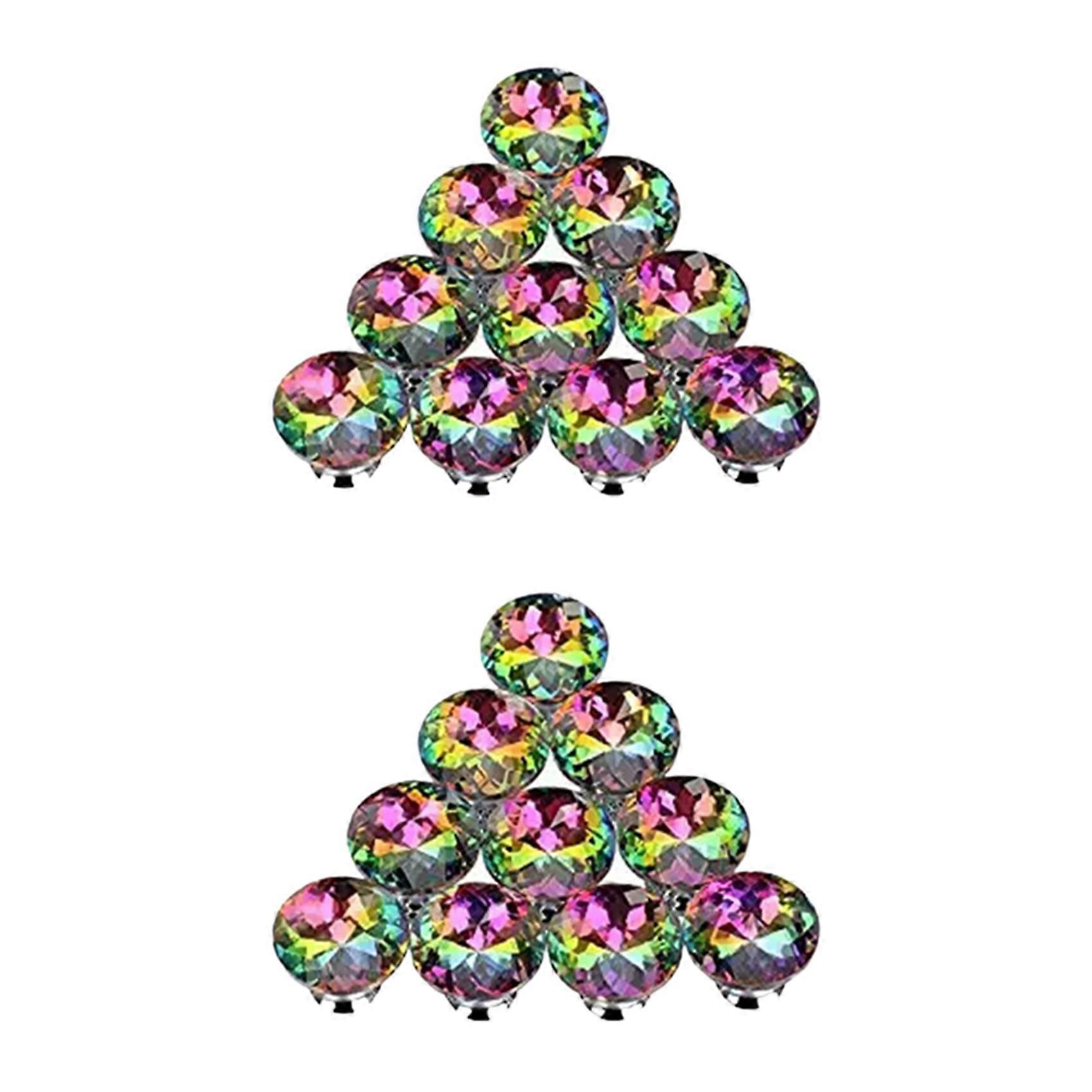 20PCS 30MM Colorful Crystal Knobs Glass Cabinet Knobs Drawer Pulls Handle for Home Cabinet Drawer a