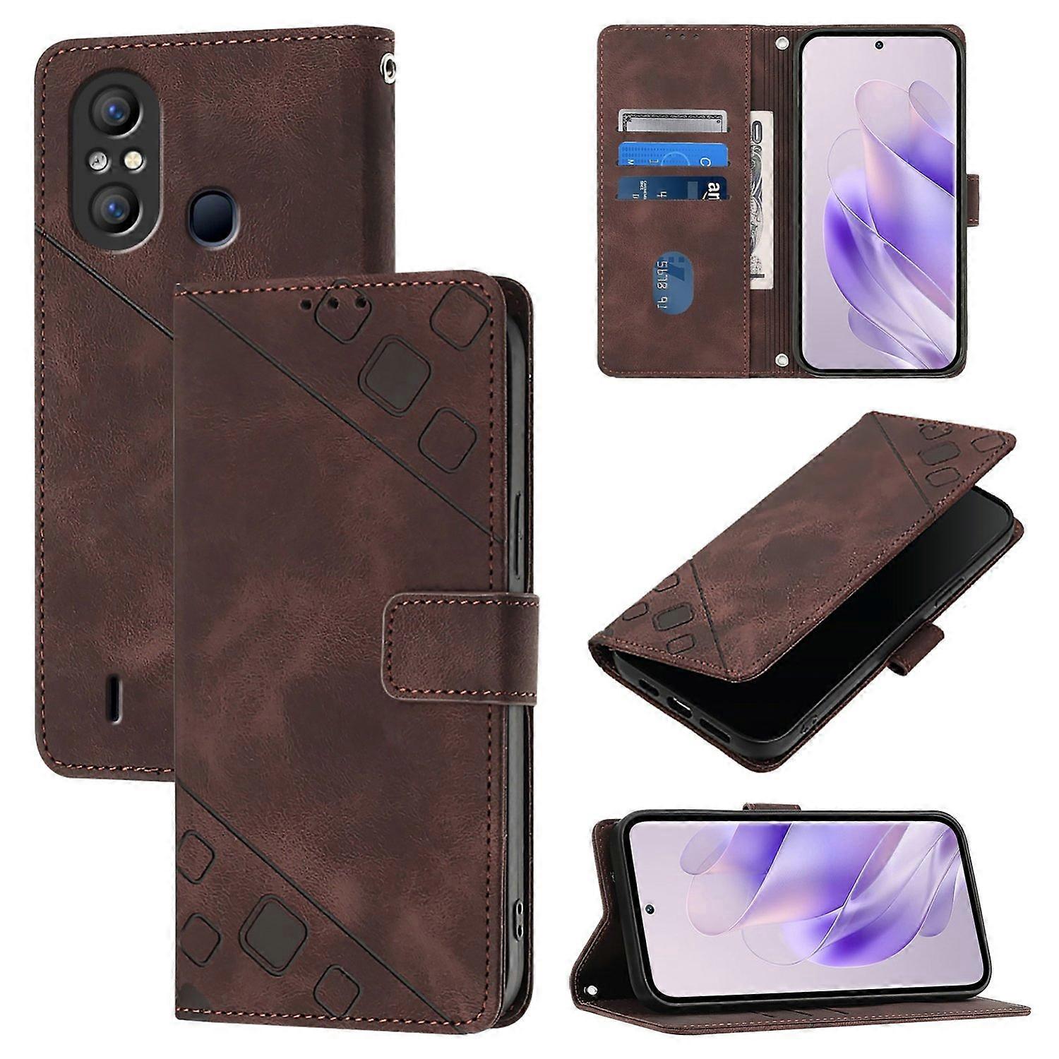 Embossed Leather Case For Itel A58 / A49