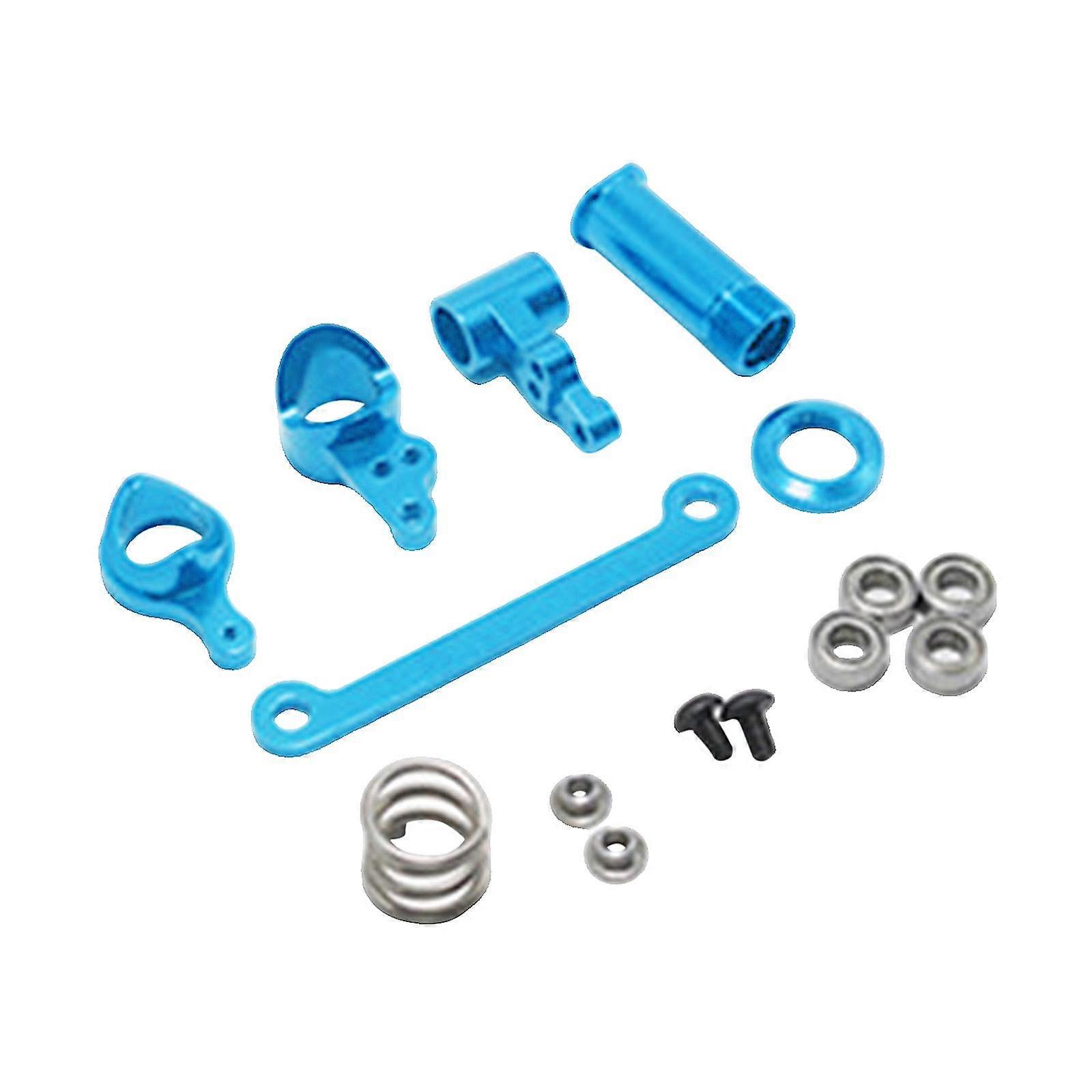 Aluminum Steering Knuckle Hub Upgrade Parts Set for WLtoys 144001 124019 124018 1/14 RC Model Car , Blue