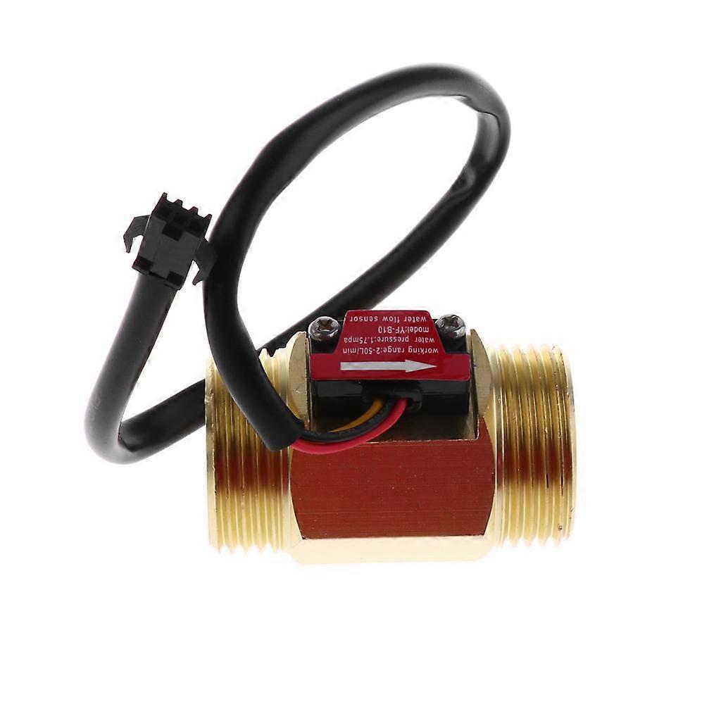 G1'' Hall Effect Liquid Water Flow Sensor Switch Flow Meter Fluid Meter 2-50L/min Copper